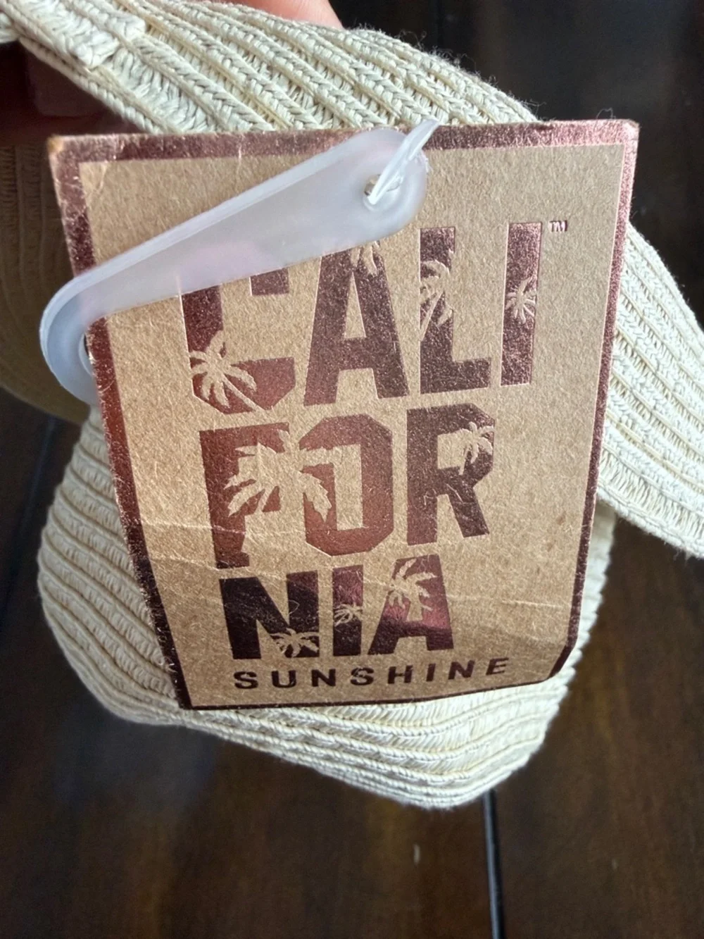 Straw Sun Hat with Pastel Pom-Pom Trim